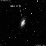 NGC 5740 - спиральная галактика с баром. Описание NGC 5740:, Галактика в созвездии Дева