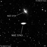NGC 5743 - спиральная галактика. Описание NGC 5743:, Галактика в созвездии Весы