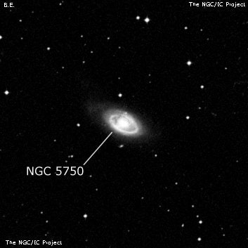 NGC 5750 - спиральная галактика с баром. Описание NGC 5750:, Галактика в созвездии Дева