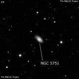 NGC 5751 - спиральная галактика. Описание NGC 5751:, Галактика в созвездии Волопас