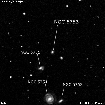 NGC 5753 - спиральная галактика. Описание NGC 5753:, Галактика в созвездии Волопас