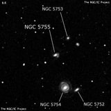 NGC 5755 - спиральная галактика с баром. Описание NGC 5755:, Галактика в созвездии Волопас