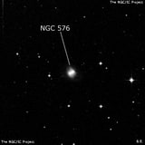 NGC 576 - спиральная галактика с баром. Описание NGC 576:, Галактика в созвездии Феникс