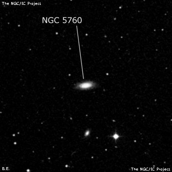 NGC 5760 - спиральная галактика. Описание NGC 5760:, Галактика в созвездии Волопас