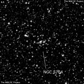 NGC 5764 - рассеянное скопление звёзд. Описание NGC 5764:, Рассеянное скопление в созвездии Волк