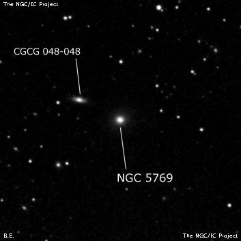NGC 5769 - эллиптическая галактика. Описание NGC 5769:, Галактика в созвездии Волопас