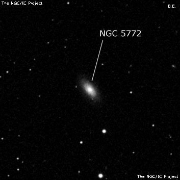 NGC 5772 - спиральная галактика. Описание NGC 5772:, Галактика в созвездии Волопас