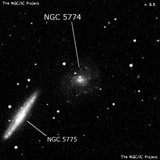 NGC 5774 - спиральная галактика с баром. Описание NGC 5774:, Галактика в созвездии Дева