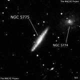 NGC 5775 - спиральная галактика с баром. Описание NGC 5775:, Галактика в созвездии Дева