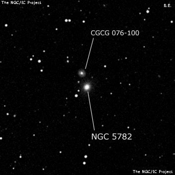 NGC 5782 - линзовидная галактика. Описание NGC 5782:, Галактика в созвездии Волопас
