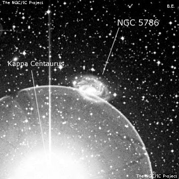 NGC 5786 - спиральная галактика с баром. Описание NGC 5786:, Галактика в созвездии Центавр
