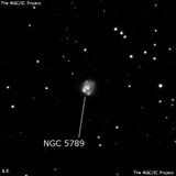 NGC 5789 - спиральная галактика с баром. Описание NGC 5789:, Галактика в созвездии Волопас