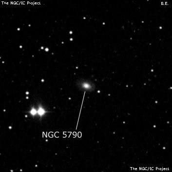 NGC 5790 - линзовидная галактика. Описание NGC 5790:, Галактика в созвездии Волопас