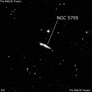 NGC 5795 - спиральная галактика. Описание NGC 5795:, Галактика в созвездии Волопас