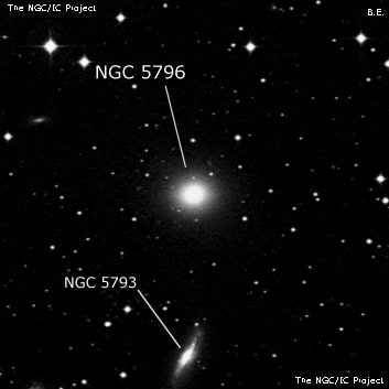 NGC 5796 - эллиптическая галактика. Описание NGC 5796:, Галактика в созвездии Весы