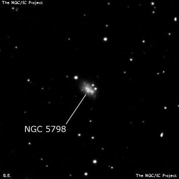 NGC 5798 - галактика неправильной формы. Описание NGC 5798:, Галактика в созвездии Волопас