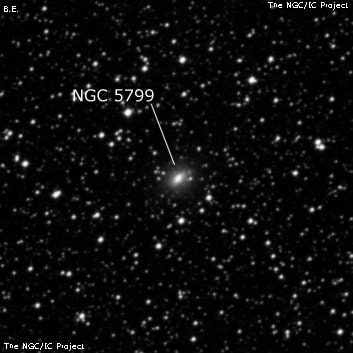 NGC 5799 - линзовидная галактика. Описание NGC 5799:, Галактика в созвездии Райская Птица