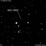 NGC 5800 - рассеянное скопление звёзд. Описание NGC 5800:, Рассеянное скопление в созвездии Волк