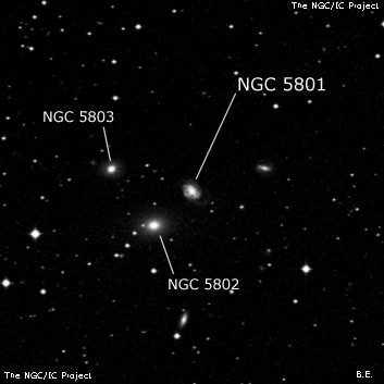 NGC 5801 - спиральная галактика. Описание NGC 5801:, Галактика в созвездии Весы