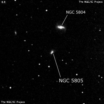 NGC 5805 - галактика. Описание NGC 5805:, Галактика в созвездии Волопас
