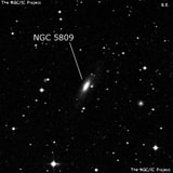 NGC 5809 - линзовидная галактика. Описание NGC 5809:, Галактика в созвездии Весы