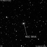 NGC 5816 - линзовидная галактика. Описание NGC 5816:, Галактика в созвездии Весы