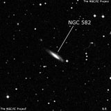 NGC 582 - спиральная галактика с баром. Описание NGC 582:, Галактика в созвездии Треугольник