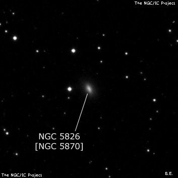 NGC 5826 - линзовидная галактика. Описание NGC 5826:, Объект глубокого космоса в созвездии Дракон
