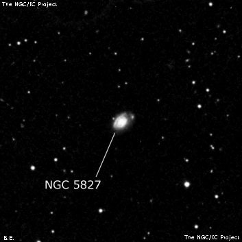 NGC 5827 - галактика. Описание NGC 5827:, Галактика в созвездии Волопас