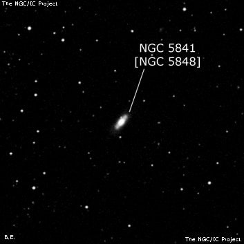 NGC 5841 - линзовидная галактика. Описание NGC 5841:, Объект глубокого космоса в созвездии Дева