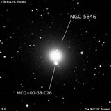 NGC 5846 - эллиптическая галактика. Описание NGC 5846:, Галактика в созвездии Дева
