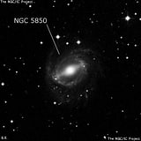 NGC 5850 - спиральная галактика с баром. Описание NGC 5850:, Галактика в созвездии Дева