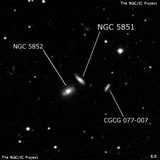NGC 5851 - спиральная галактика. Описание NGC 5851:, Галактика в созвездии Волопас