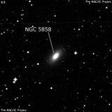 NGC 5858 - эллиптическая галактика. Описание NGC 5858:, Галактика в созвездии Весы