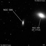 NGC 586 - спиральная галактика. Описание NGC 586:, Галактика в созвездии Кит