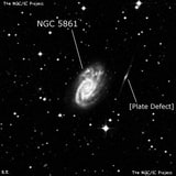 NGC 5861 - спиральная галактика с баром. Описание NGC 5861:, Галактика в созвездии Весы