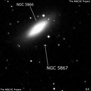 NGC 5867 - галактика. Описание NGC 5867:, Галактика в созвездии Дракон