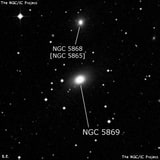 NGC 5869 - линзовидная галактика. Описание NGC 5869:, Галактика в созвездии Дева