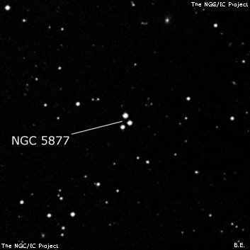 NGC 5877 - три звезды. Описание NGC 5877:, Двойная звезда в созвездии Весы