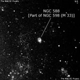NGC 588 - H 2 -регион или часть галактики. Описание NGC 588:, Область H II в созвездии Треугольник