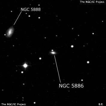 NGC 5886 - галактика. Описание NGC 5886:, Галактика в созвездии Волопас