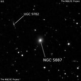 NGC 5887 - линзовидная галактика. Описание NGC 5887:, Галактика в созвездии Змея