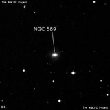 NGC 589 - линзовидная галактика. Описание NGC 589:, Галактика в созвездии Кит