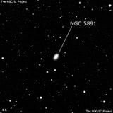 NGC 5891 - галактика. Описание NGC 5891:, Галактика в созвездии Весы