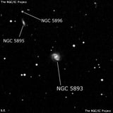 NGC 5893 - спиральная галактика с баром. Описание NGC 5893:, Галактика в созвездии Волопас
