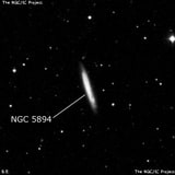 NGC 5894 - спиральная галактика с баром. Описание NGC 5894:, Галактика в созвездии Дракон