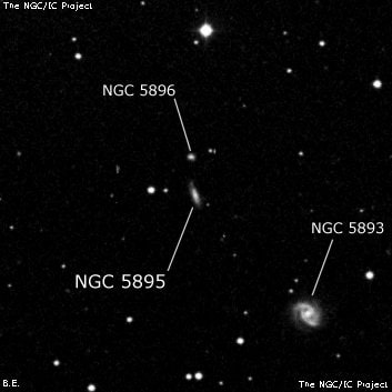 NGC 5895 - спиральная галактика. Описание NGC 5895:, Галактика в созвездии Волопас
