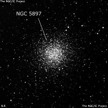 NGC 5897 - шаровое скопление звёзд. Описание NGC 5897:, Шаровое скопление в созвездии Весы