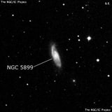NGC 5899 - спиральная галактика с баром. Описание NGC 5899:, Галактика в созвездии Волопас
