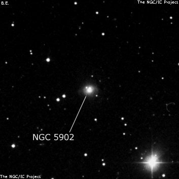 NGC 5902 - спиральная галактика. Описание NGC 5902:, Галактика в созвездии Волопас